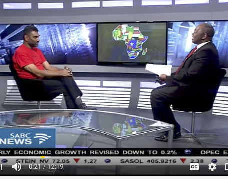 Africans Rising on South Africa’s SABC Prime Time Evening News on 25 May 2017