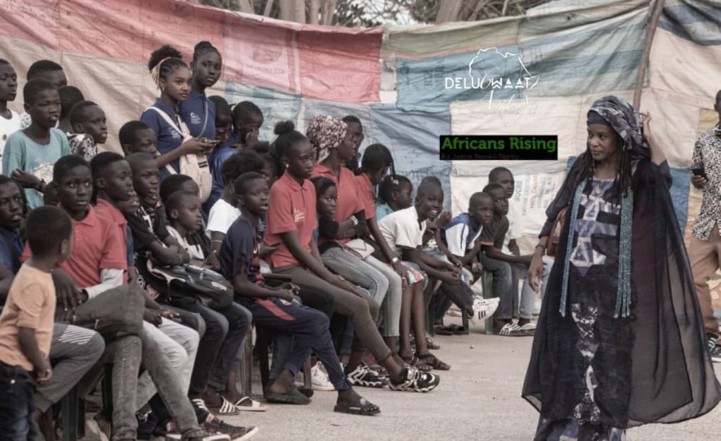 Coumba talking to kids about soweto