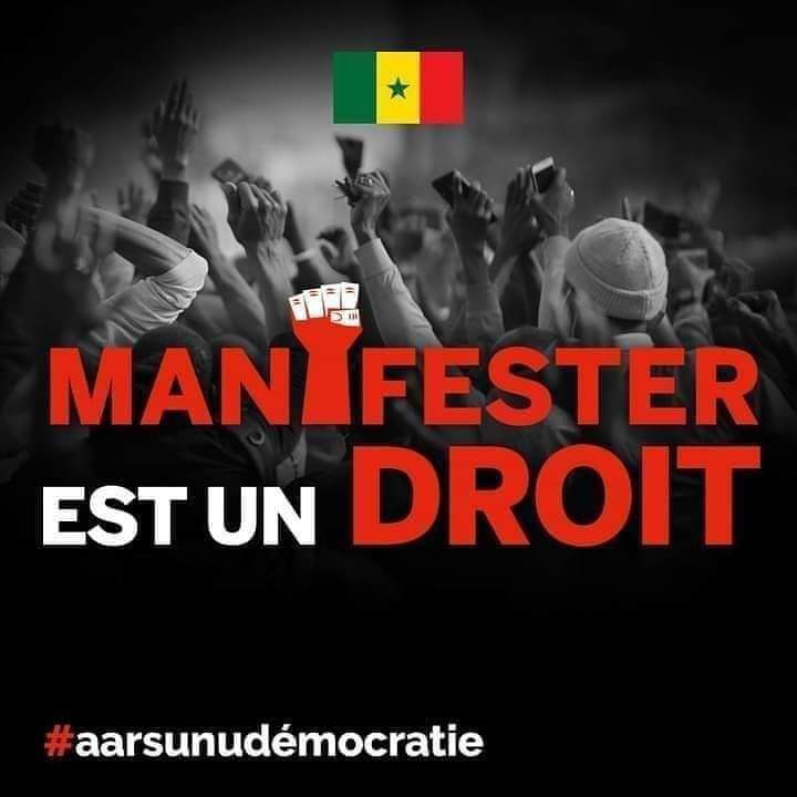 Africans Rising est en solidarité avec les mouvements sénégalais qui luttent contre les nouvelles lois antiterroristes.  – #ManifesterestunDroit #aarsunudémocratie